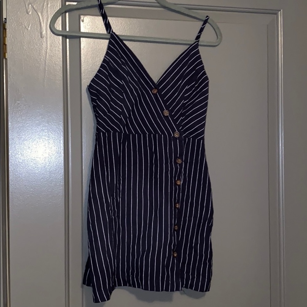 PacSun Adorable striped wrap mini dress